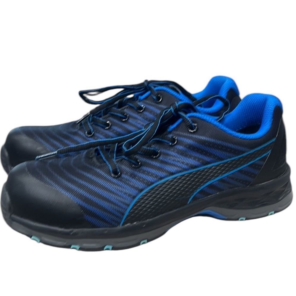 PUMA MENS SPECTRA LOW 2.0 SNEAKER, BLACK/BLUE Sz 8.5
